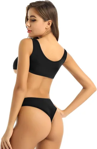 Vista 4 de FEESHOW Conjunto de lencería sexy de 2 piezas de anime japonés para mujer