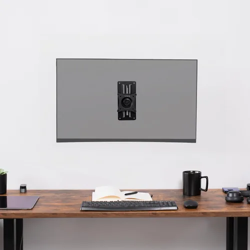 Vista 9 de VIVO MOUNT-VW01A - Soporte de pared articulado de altura ajustable para monitor individual de 17 a 32 pulgadas, para estaciones de trabajo de pie