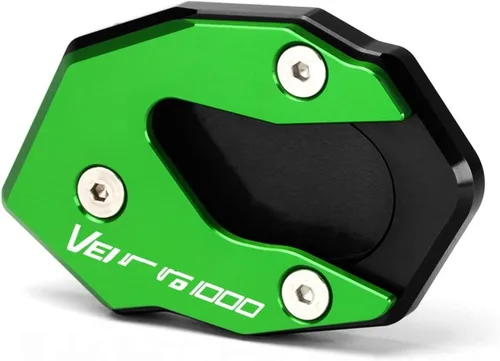 Vista 9 de Almohadilla de extensión de pie lateral para Kawasaki para VERSYS 1000 SE para Versys 1000SE 2019 2021 2023 (color verde negro)