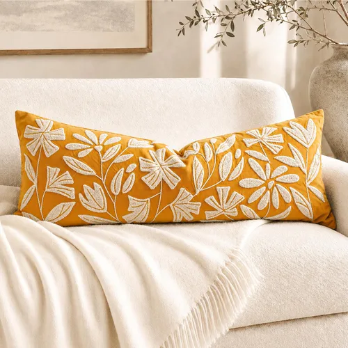 Vista 38 de BlissBlush - Funda de almohada lumbar decorativa de 12 x 20 pulgadas, funda de almohada de terciopelo beige neutro para sofá, sala de estar, cojín