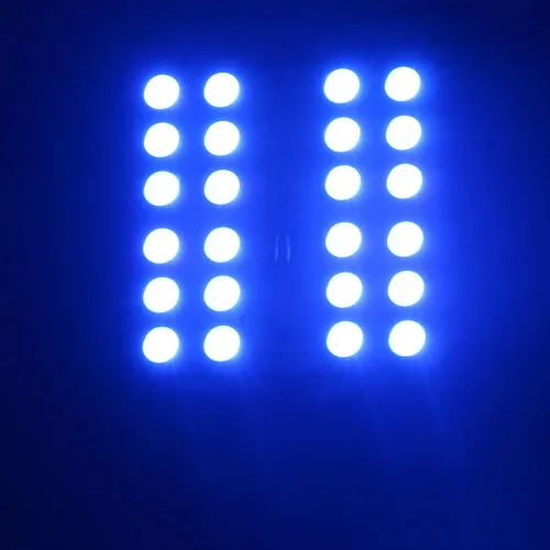 Vista 6 de YM E-Bright – 1 juego (2 unidades) de luces LED RGB 5050 24SMD para auto, panel de domo, control remoto, lámpara LED colorida DC 12V con adaptadores