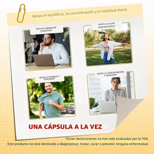 Vista 4 de Complejo avanzado de hongos con melena de león y cola de pavo, 150