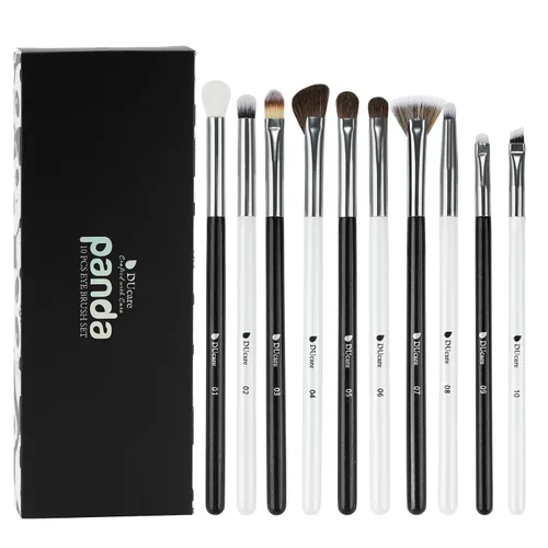 Vista 11 de DUcare Juego de brochas de maquillaje de ojos, 6 brochas profesionales para mezclar sombras de ojos, brochas de maquillaje para corrector de cejas