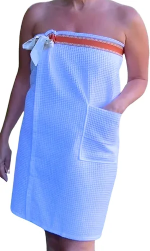 Vista 14 de UWRAPT Toalla para mujer, cierre de lazo, sin ganchos ni broches, 100% algodón, absorbente para spa, ducha, baño, piscina