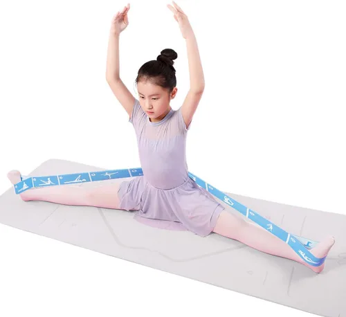 Vista 4 de Paquete de 2 Bandas Elásticas de Estiramiento Ajustables para Niños - Bandas Elásticas de 8 Bucles para Ballet, Latín, Yoga, Gimnasia y Estiramiento