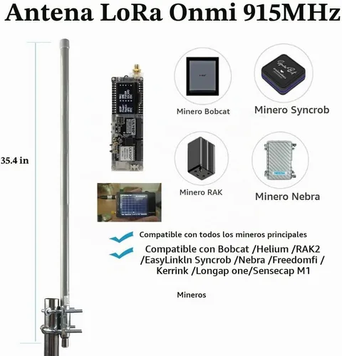 Vista 2 de 915mhz LoRa Antenna/meshtastic Antennas for meshtastic Devices LORA32 Module, Antennas for Helium HNT Miner Hotspot LoraWan with 10dbi 16.5ft RP-SMA