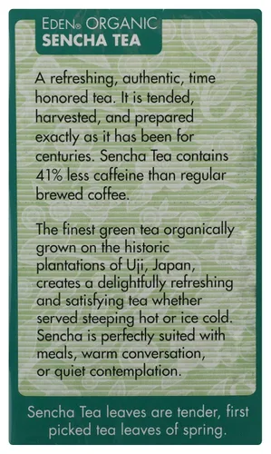 Vista 7 de Eden Alimentos Té Sencha Verde Orgánico, 16 ct
