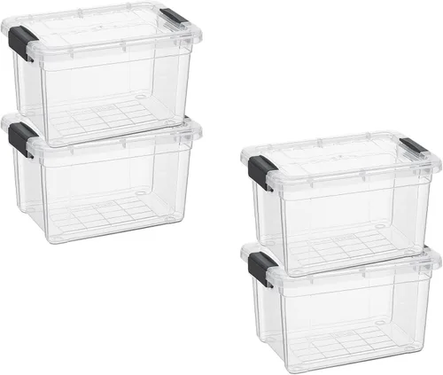 Vista 97 de Superio Mini contenedor de almacenamiento de plástico para crayón, suministros de arte y estuche de costura, organizador pequeño apilable