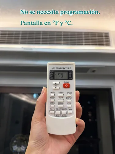 Vista 4 de Mando a distancia de repuesto para aire acondicionado AUX YKR-H/002E YKR-H/006E Mini Split para Costway 12000 btu mini Split