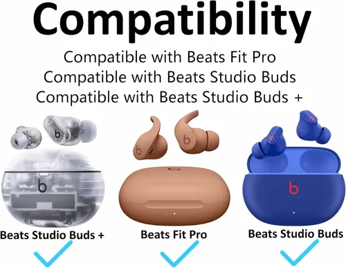 Vista 2 de A-Focus Galaxy Buds 2 Pro 214523 - Puntas de doble brida y espuma viscoelástica de repuesto, con cancelación de ruido, compatible con Beats Studio