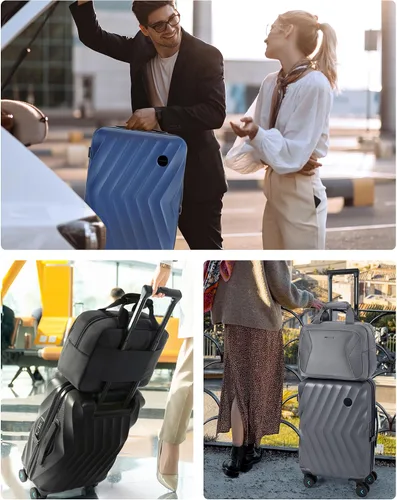 Vista 2 de BAGSMART Equipaje de viaje para equipaje de mano, Negro -, Cerradura Tsa