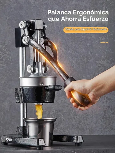 Vista 6 de FOHERE Exprimidor de Jugo de Naranja, Exprimidor de Limón de Hierro Fundido, Exprimidor de Cítricos Comercial Manual para Naranja, Limón, Granada