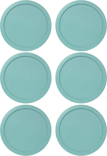 Vista 24 de Tapas de repuesto que se ajustan a los tazones de recipientes de vidrio Pyrex para almacenamiento de alimentos de 4 tazas, tapas redondas