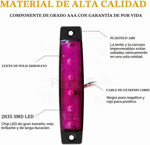 Vista 5 de PSEQT 10 unidades de luces LED de tira de roca para auto, luces de rueda de bajo brillo, kits de iluminación para guardabarros, impermeables