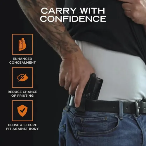 Vista 5 de Concealment Express IWB KYDEX Funda para pistola (Negro) - Cintura interior - Ajustable Retención de Cant & Posi-Click – Compatible con garras