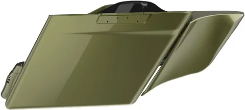 Vista 33 de Cubiertas laterales de alforjas estiradas para motocicleta, extensión extendida para Harley Touring 2014+ - Whisky ámbar Amber Whiskey