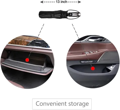 Vista 5 de NEEARI Paraguas UV resistente al viento compatible con Volvo 10 varillas, paraguas automático de apertura y cierre, secado rápido, impermeable