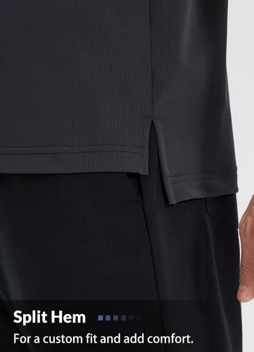 Vista 5 de BALEAF Camisas polo para hombre, de secado rápido, atléticas, deportivas, de trabajo, UPF 50+
