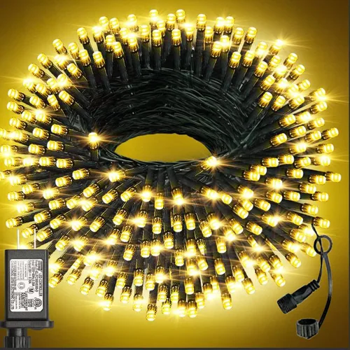 Vista 12 de Haili - Guirnalda de 105 pies de longitud y 300 luces LED para árbol de Navidad al aire libre, impermeables, con certificación UL, 8 modos de Varios