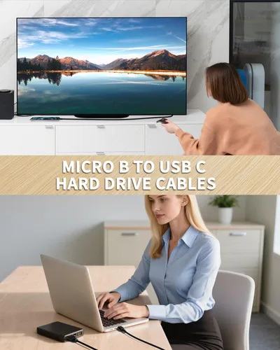 Vista 7 de ITD ITANDA Cable micro B a USB C, cable USB 3.0 de 1.5 pies para disco duro externo compatible con Seagate, WD Toshiba, MacBook Pro/Air, iPad