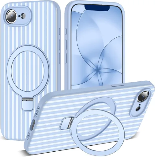 Vista 10 de SKYLMW Funda diseñada para iPhone 11 con soporte magnético invisible Compatible con Mag-Safe, a prueba de caídas de grado militar, a prueba