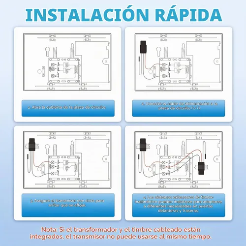 Vista 6 de SINGCALL Extensor de timbre inalámbrico para convertir con cable a
