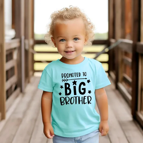 Vista 6 de Camisa de revelación de embarazo para hermano mayor, camisas con anuncio de nacimiento para niños