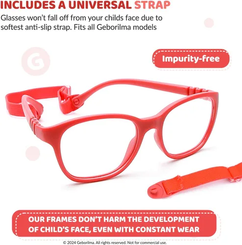 Vista 4 de Marcos de lentes flexibles para niños - Gafas graduadas para niños de 4 a 7 años, anteojos Rbg para niños, lentes irrompibles