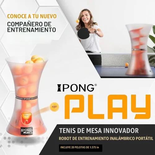 Vista 2 de Juega al robot de entrenamiento de tenis de mesa con 20 pelotas de entrenamiento ABS