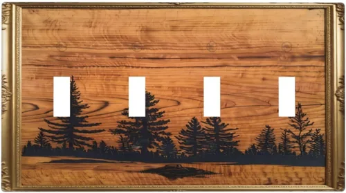 Vista 66 de Cubiertas de Interruptor de Luz Artísticas Decorativas Boho Figura Abstracta Interruptor de Pared Único Placa de Interruptor Decorativo Placa