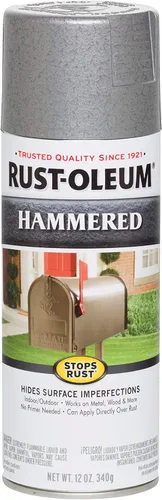 Vista 18 de Rust-Oleum 7215830 – Pintura en aerosol con efecto martillado para prevención del óxido, 12 oz (340 g), color negro