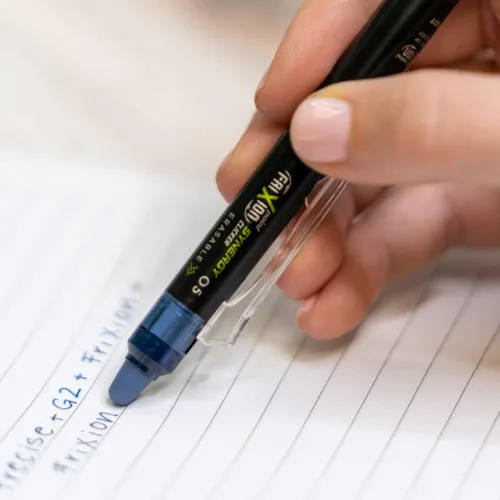 Vista 5 de PILOT FriXion Synergy Clicker - Bolígrafos de tinta de gel borrables, recargables, retráctiles, punta extra fina de 0.5 mm, paquete de 5