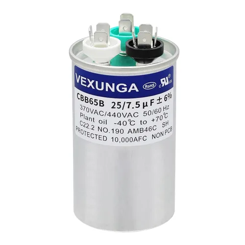 Vista 23 de VEXUNGA Capacitor Dual de Arranque Redondo A/C de 50/5 uF 50+5 MFD 370VAC o 440VAC CBB65 CBB65B Capacitores de Aire Acondicionado para Motor