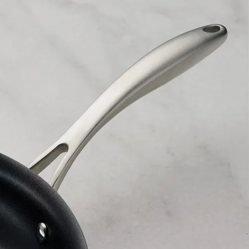 Vista 3 de Tramontina OnyxPro - Juego de 8 utensilios de cocina anodizados duros antiadherentes con tapas de vidrio, ollas y sartenes, apto para horno