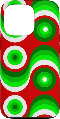 Vista 10 de iPhone 16 ugly christmas mod groovy red green 1960s 1970 retro vintage Case