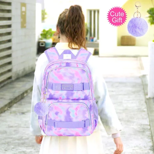 Vista 58 de Mochila para laptop, 16 pulgadas, bolsa escolar y bolsa de almuerzo, mochilas resistentes al agua para adolescentes, niñas, mujeres, estudiantes