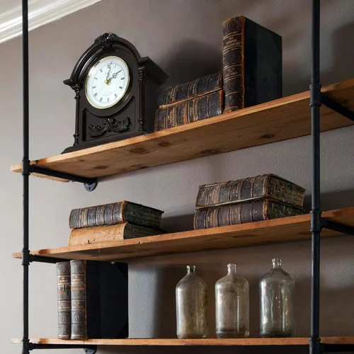 Vista 5 de Bedford Clock Collection Reloj de repisa de madera con campanillas