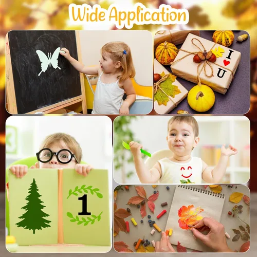Vista 7 de 100 plantillas para pintar en madera, plantillas reutilizables para manualidades, plantillas de dibujo, papel de pared festivo para bricolaje, álbum