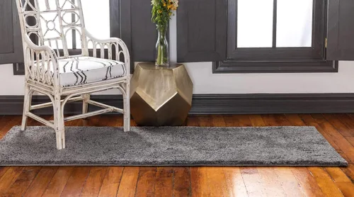 Vista 3 de Unique Loom Solo Collection - Alfombra de área Calabasas (2' 2" x 6' 7", color gris)