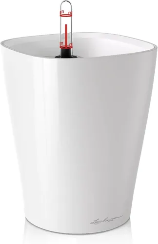 Vista 9 de Lechuza 14949 Mini Deltini - Maceta de riego automático para uso en interiores y exteriores, 4 x 4 x 5 pulgadas, color carbón