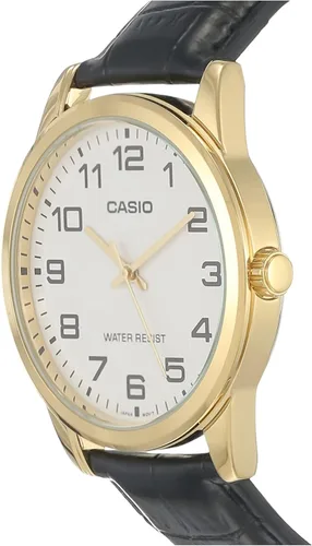 Vista 2 de Casio - Reloj de cuarzo japonés con correa de piel color negro 22 modelo EAW-MTP-V001GL-7B