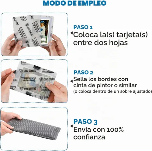 Vista 5 de Protectores de envío de tarjetas coleccionables – Insertos de plástico ultra fuertes de primera calidad – Paquete de 110 – 3.5 x 4.5 pulgadas