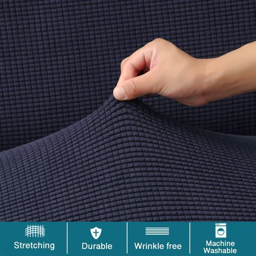 Vista 5 de HFCNMY Funda elástica para futón sin brazos con falda con volantes de punto jacquard para sofá cama, lavable a máquina, funda de sofá futón, funda