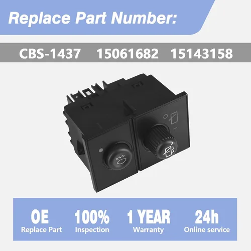 Vista 3 de Interruptor del limpiaparabrisas trasero, interruptor de control de luz antiniebla, compatible con Chevy Suburban 1500 2500 2003-2006 / Tahoe/GMC
