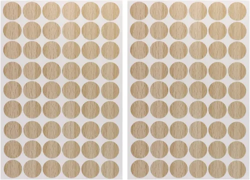 Vista 13 de Mini Skater 108 calcomanías de madera autoadhesivas para muebles de gabinete, agujeros para tornillos, suministros de decoración, 0.78 pulgadas
