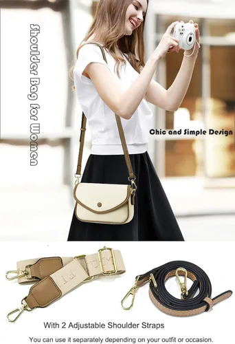 Vista 2 de Bolso cruzado de hombro para mujer, bolsos pequeños de cuero, bolsos de moda