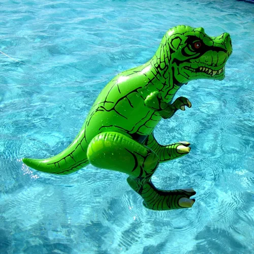 Vista 6 de 24" flotador inflable del agua del dinosaurio de la piscina del tiranosaurio T Rex explota los flotadores del juguete