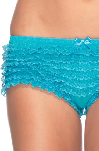 Vista 2 de Leg Avenue Women's Micromesh Lace Ruffle Boy Shorts