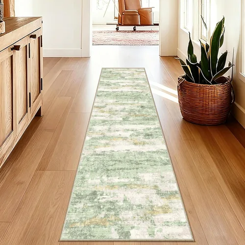 Vista 17 de Alfombra de pasillo lavables de 2 x 5, moderna alfombra abstracta para corredor, alfombra de pasillo de cocina ultrafina con respaldo