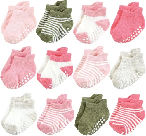 Vista 15 de Hudson Baby Calcetines antideslizantes unisex para bebé, Rosado